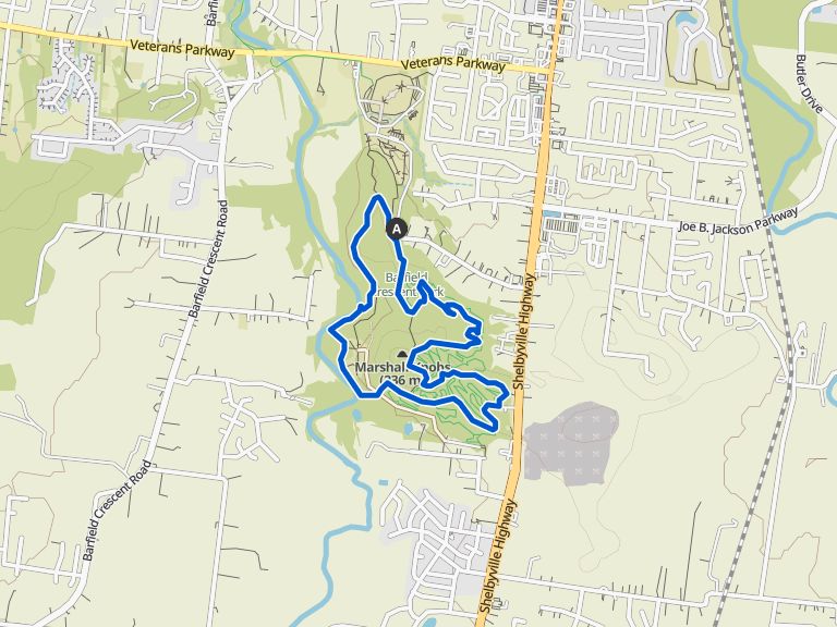 Marshall Knobs & Valley View Trail loop — Barfield Crescent Park